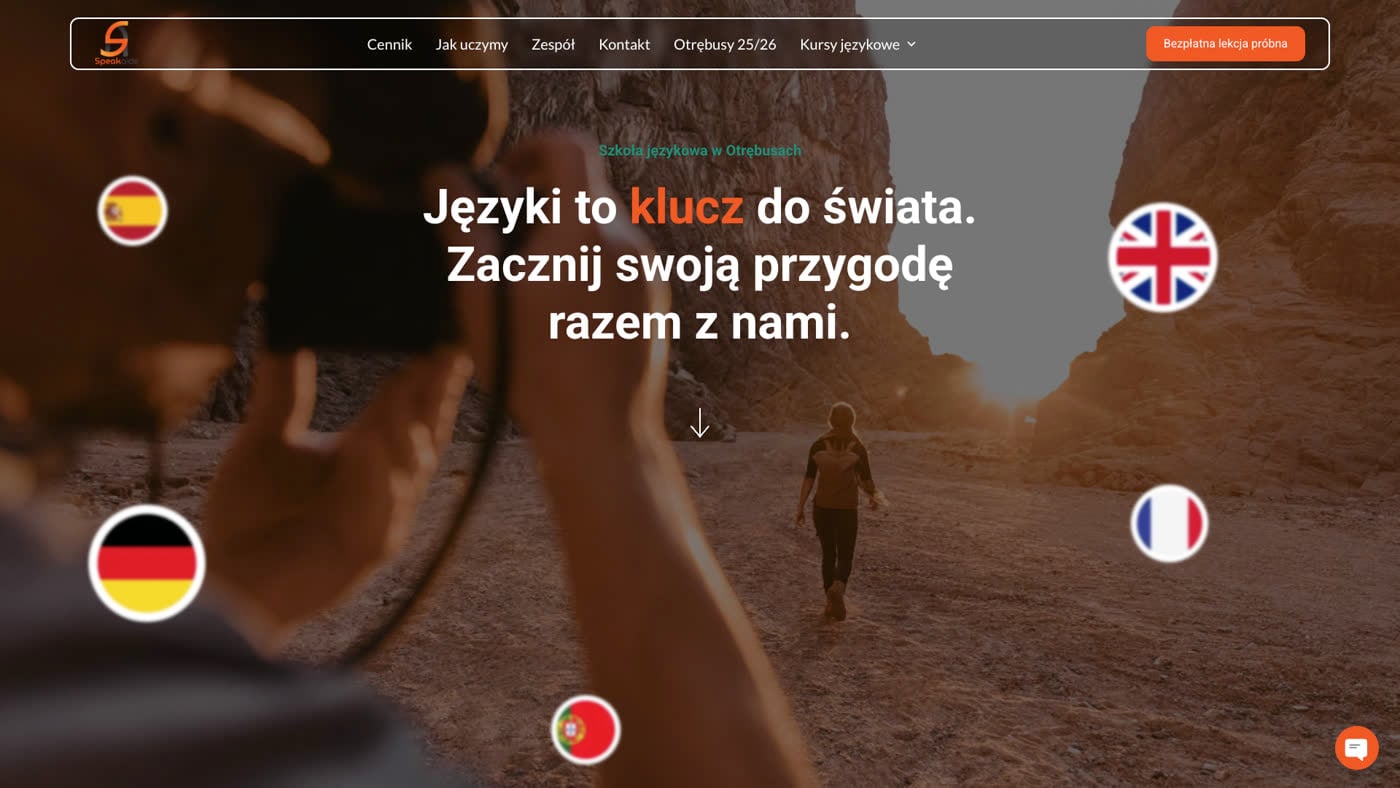 Zrzut strony głównej Speakaide