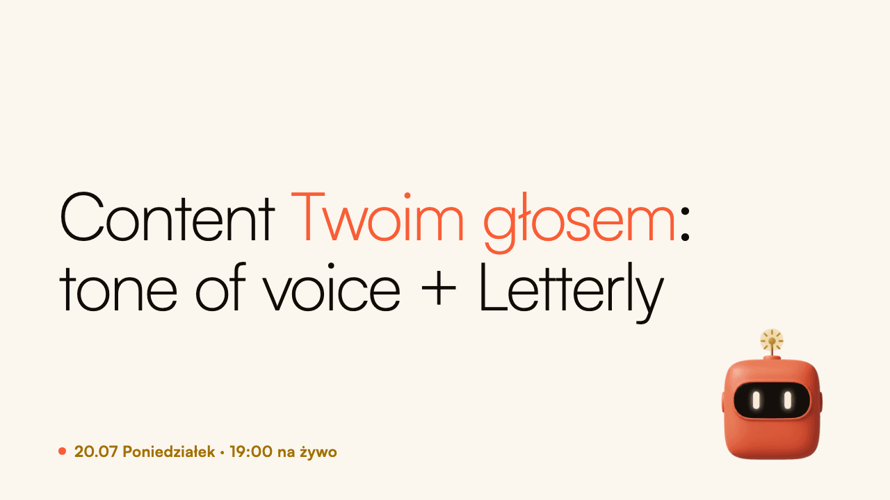 Content Twoim głosem: tone of voice + Letterly